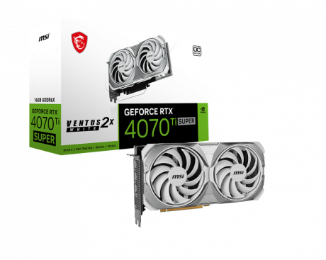 MSI GEFORCE RTX 4070 TI SUPER VENTUS 2X WHITE OC 
