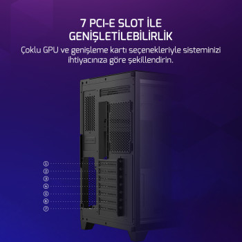 GAMEPOWER WARCRY TOPGLASS 4X ARGB FAN GAMING KASA 650W 